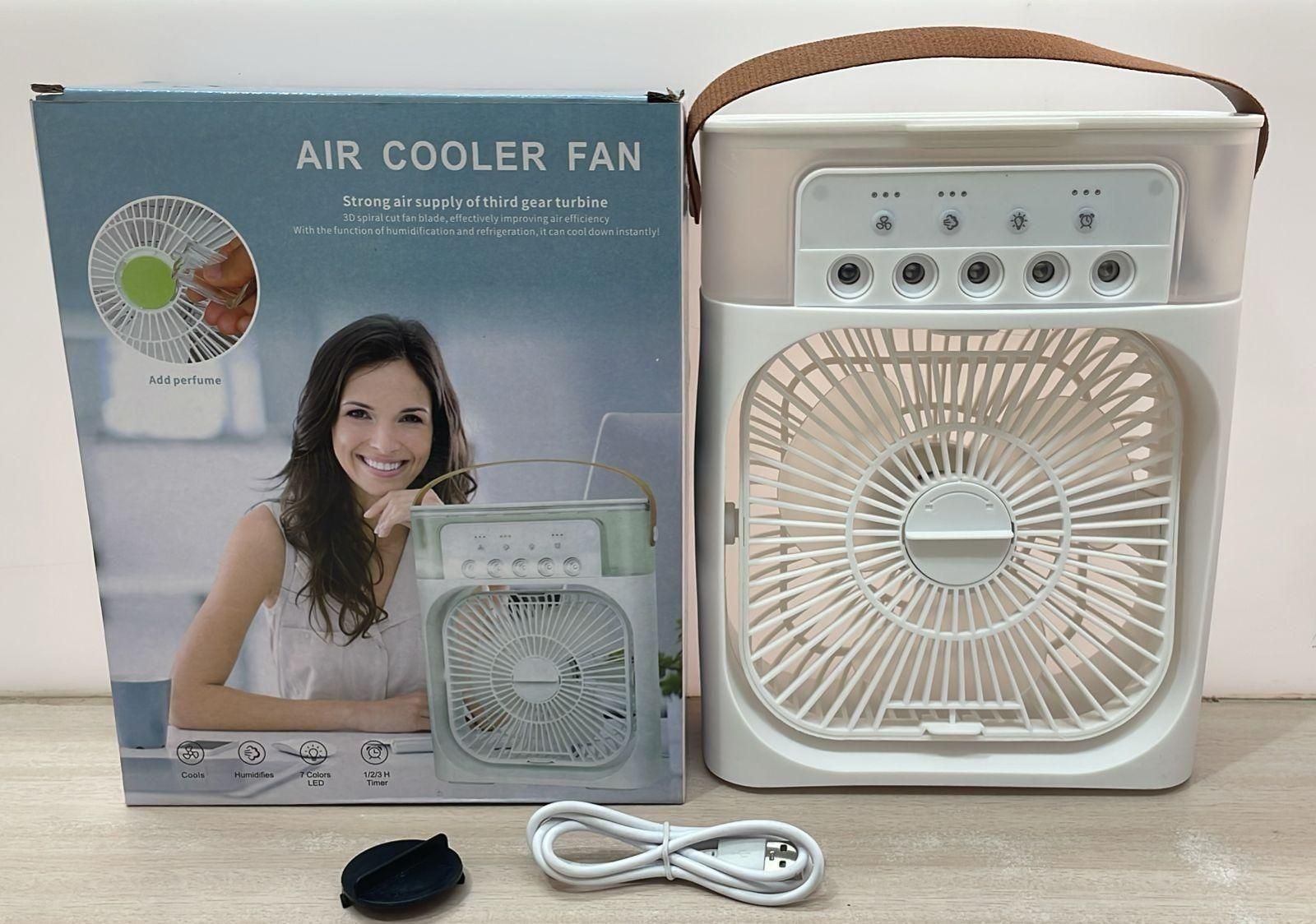 USB Electric Mist Fan – 3-in-1 Air Cooler for Instant Relief