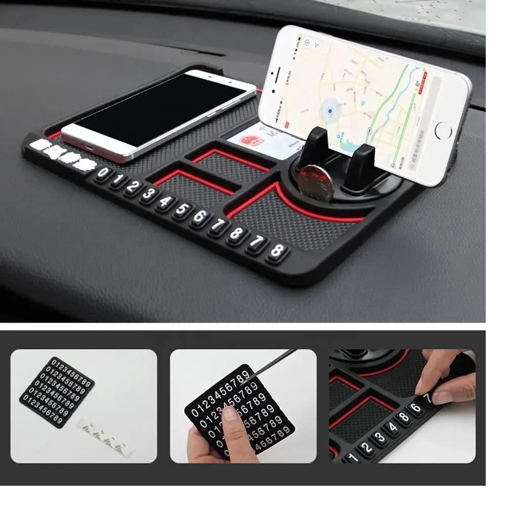 HSR Anti-Slip Silicone Car Dashboard Mobile Holder (Black)