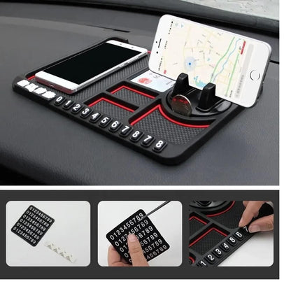 HSR Anti-Slip Silicone Car Dashboard Mobile Holder (Black)